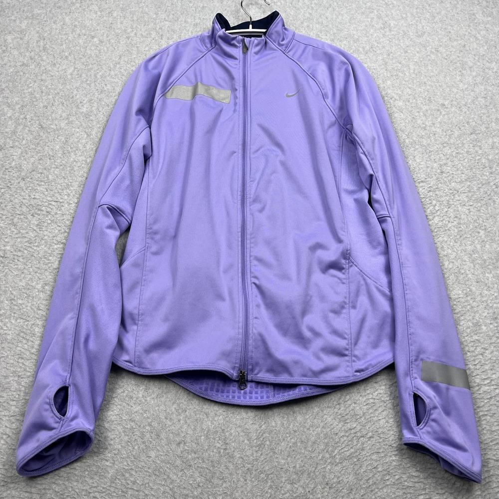 Nike Element Shield Running Jacket Women's Medium Purple Thermal Full Zip 425074